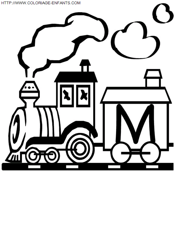 Alphabet Train coloring