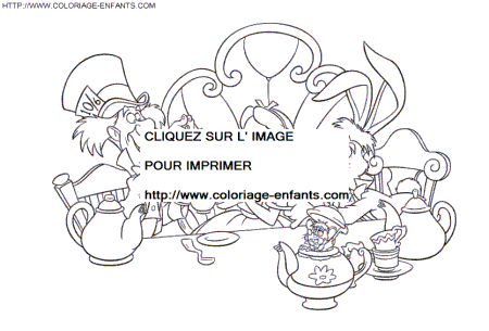 Alice In Wonderland coloring