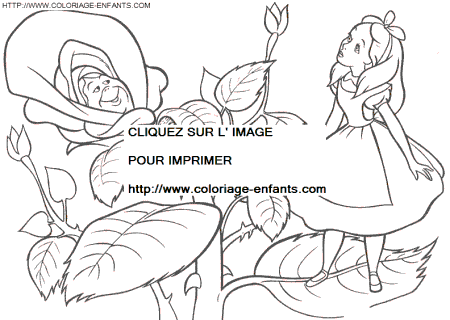 Alice In Wonderland coloring