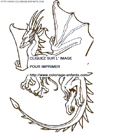 Dragons coloring