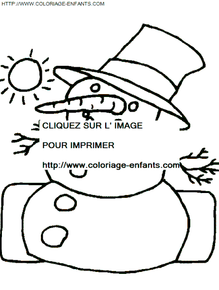 Christmas Snowman coloring