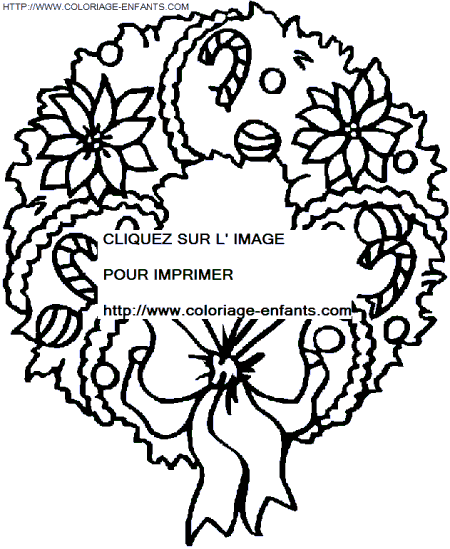 Christmas Wreaths coloring - Christmas Wreaths coloring pages to color