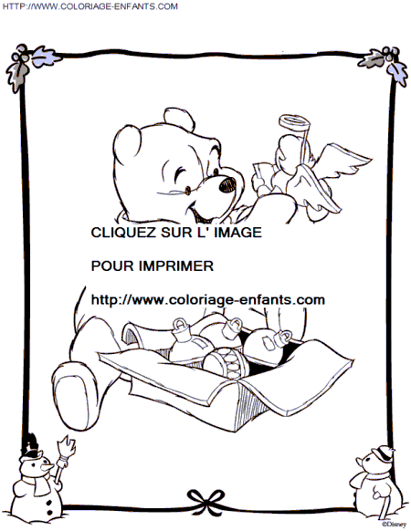 walt disney christmas coloring pages - photo #24