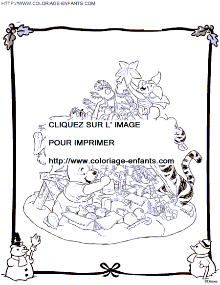 walt disney christmas coloring pages - photo #16