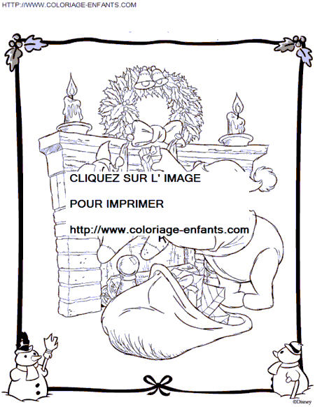 walt disney christmas coloring pages - photo #35