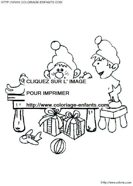 Christmas Elves coloring
