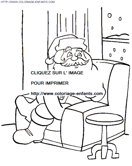 Christmas Santa Claus House coloring