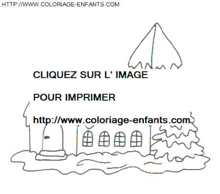 Christmas Scenery coloring