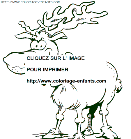Christmas Santa Claus Reindeer coloring