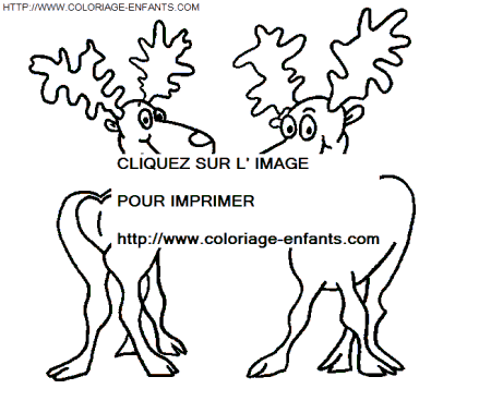 Christmas Santa Claus Reindeer coloring