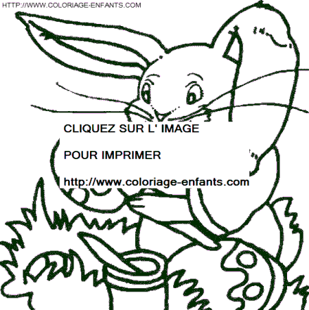 Easter Rabbits coloring