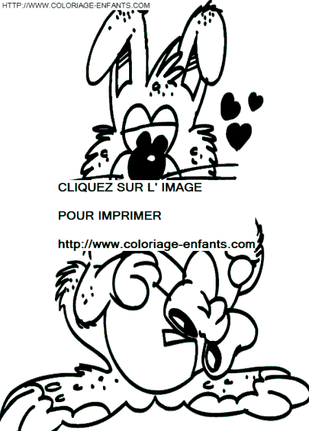 Easter Rabbits coloring