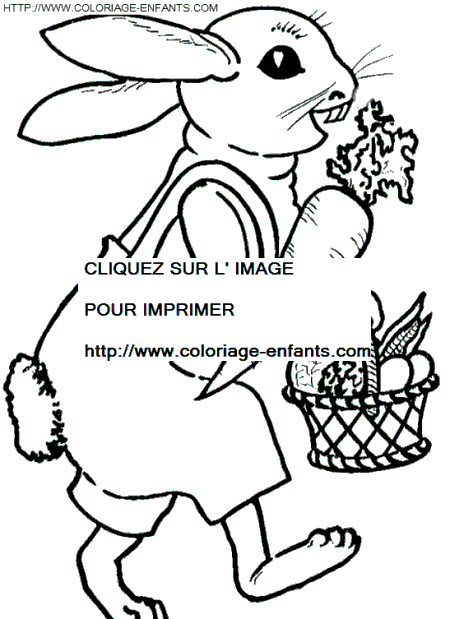 Easter Rabbits coloring