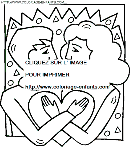 Saint Valentine In Love coloring