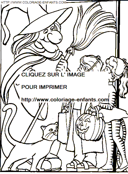 Children In Halloween Costumes coloring
