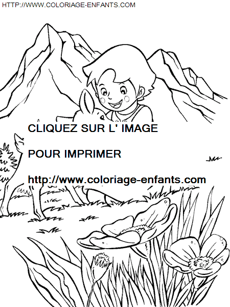 Heidi coloring - Heidi coloring pages to color - Heidi coloring book