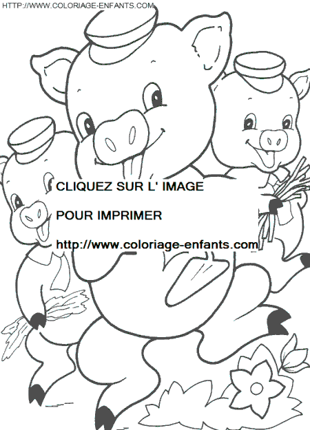 The Three Little Pigs coloring