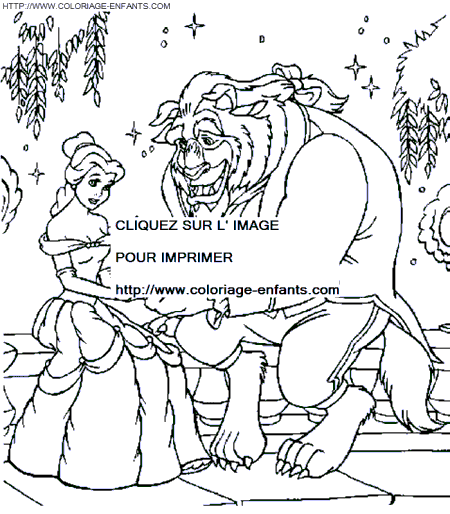 Beauty And The Beast coloring