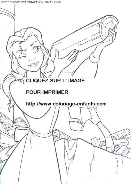 Beauty And The Beast coloring