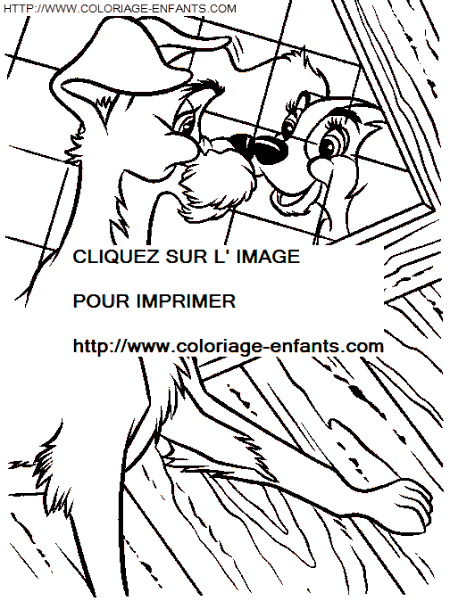 Lady And The Tramp coloring