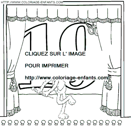 Numbers Sesame Street coloring