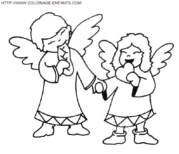 Christmas Angels coloring