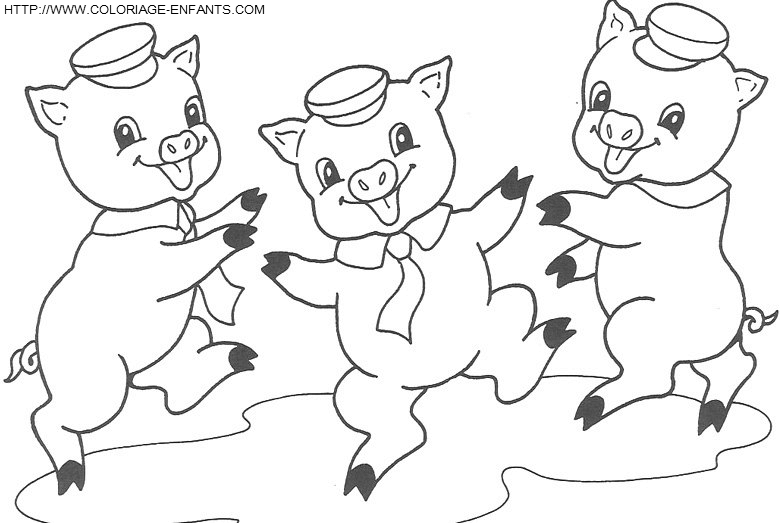 The Three Little Pigs coloring