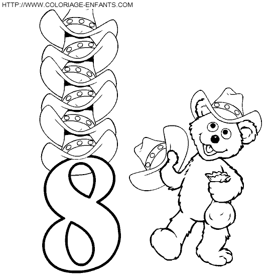 Numbers Sesame Street coloring