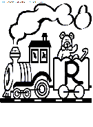 alphabet train coloring