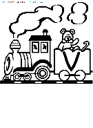 alphabet train coloring