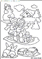  Christmas Children coloring book pages