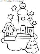 christmas scenery coloring