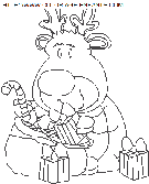christmas santa claus reindeer coloring