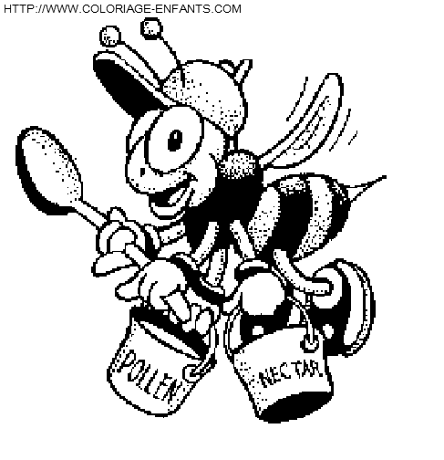 Bees coloring