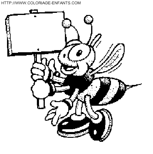 Bees coloring