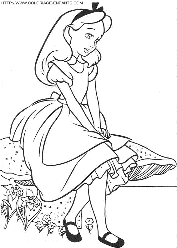 Alice In Wonderland coloring