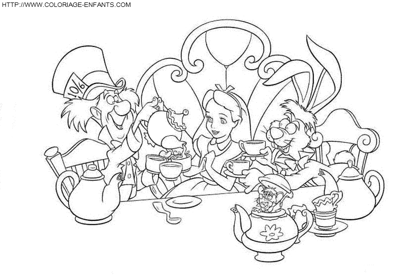 Alice In Wonderland coloring