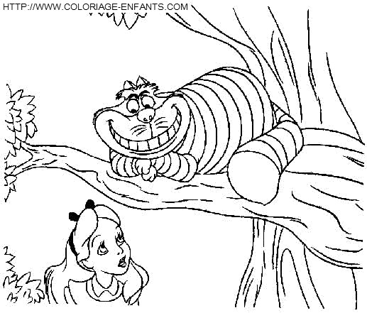 Alice In Wonderland coloring