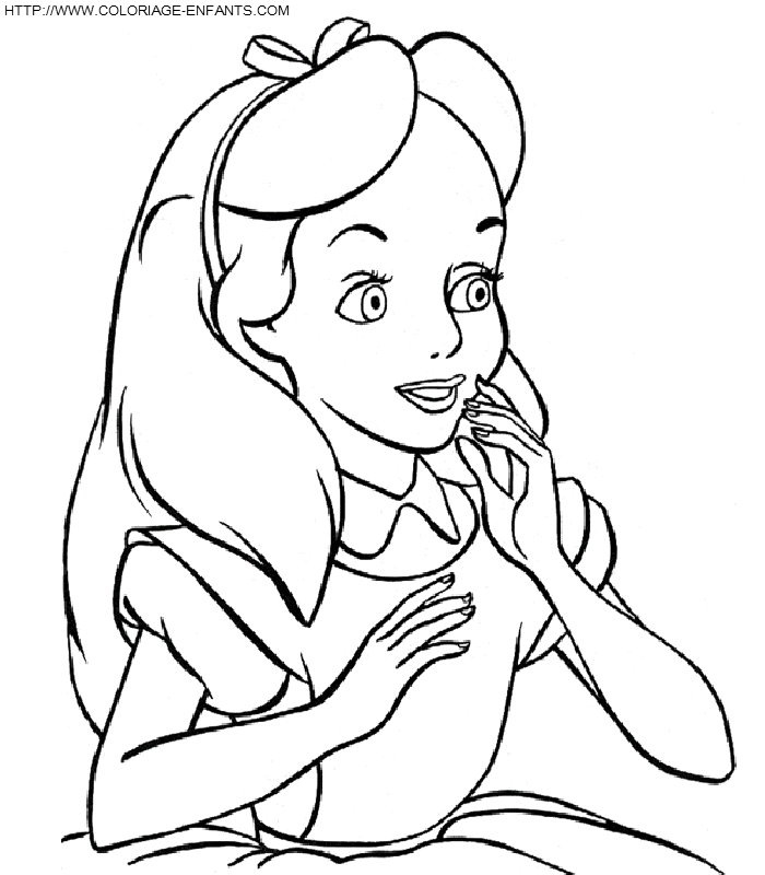 Alice In Wonderland coloring