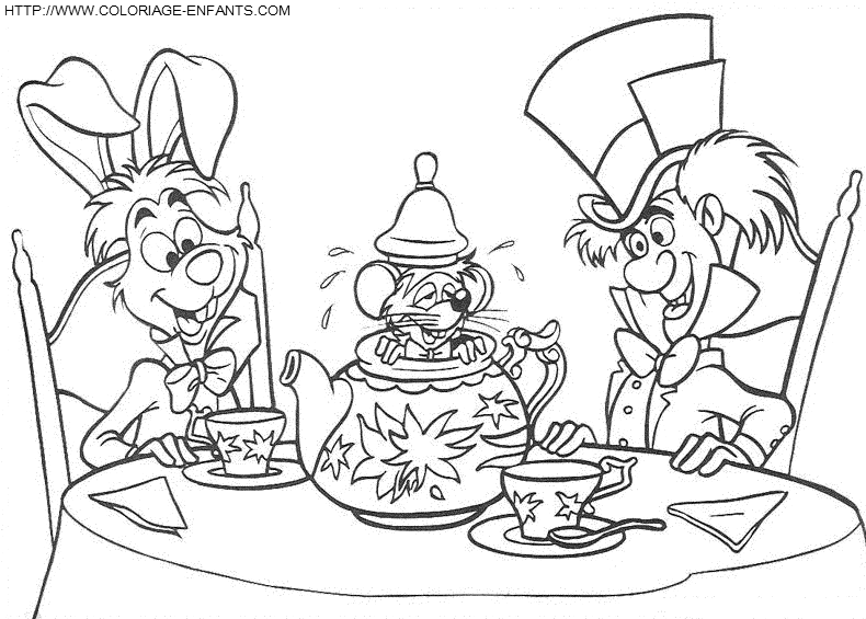 Alice In Wonderland coloring