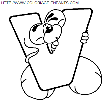 Alphabet Diddl The Mouse coloring