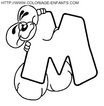 Alphabet Diddl The Mouse coloring