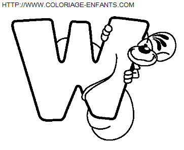 Alphabet Diddl The Mouse coloring