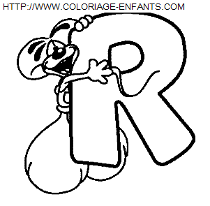 Alphabet Diddl The Mouse coloring