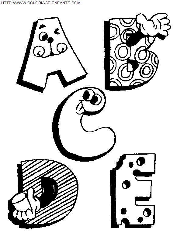 Alphabet Funny coloring