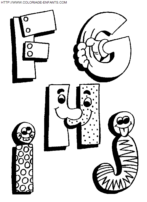 Alphabet Funny coloring