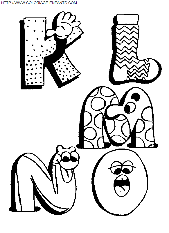 Alphabet Funny coloring