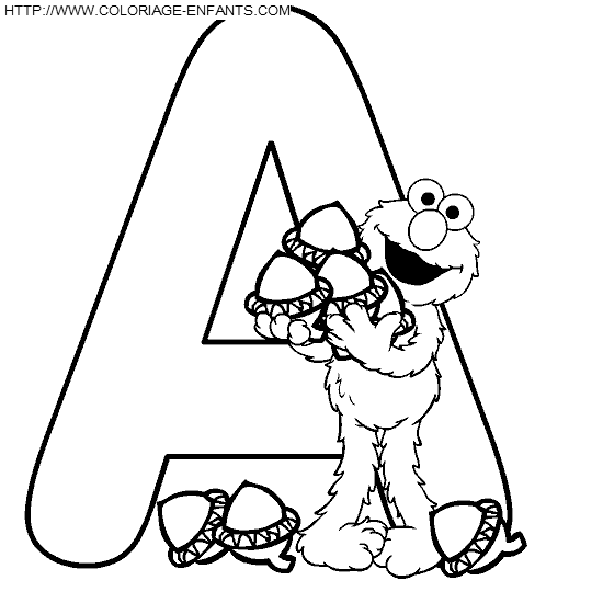 Alphabet Sesame Street coloring