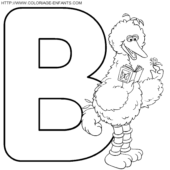 Alphabet Sesame Street coloring