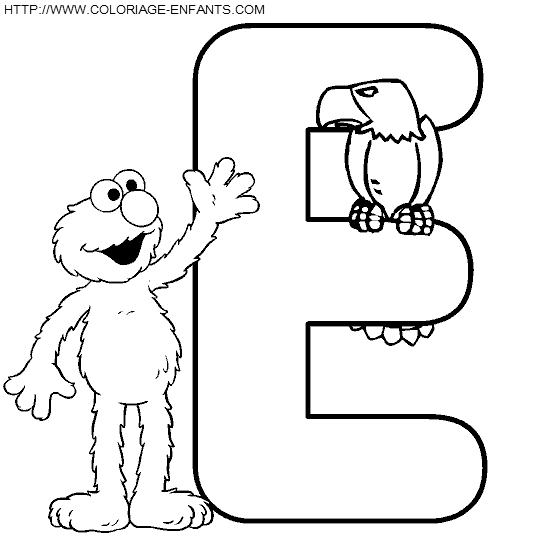 Alphabet Sesame Street coloring